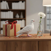 2 Pieces Statue Cute Pigeon Figurine Miniature for Wedding