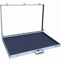 Metal Latches Portable Card Display Case Padded Lining Aluminum Acrylic Showcase Carrying Handle Hinged Display Case Transparent for Collectors, Travel