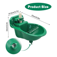 Waterer with Ball Mechanism Compact Water Bowl with Drainage Hole Easy to Clean Wall-Mounted Water Bowl for Livestock, Goats, Barn, Pasture Fence