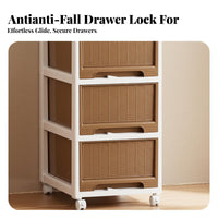 Wheeled Storage Tower long-lasting Rolling Storage Cart With casters for Narrow Spaces