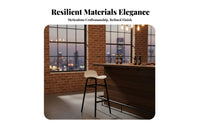Saddle Seat Bar Stool Warehouse and Design Backless Saddle Stool Modern Design Built-in Footrest for Business Owners, Cafe