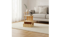 Two-Level Pet Hideout Chewable Chinchilla House Chinchilla Hideout Ventilated Wooden Hut Breathable for Chinchillas, Cage
