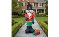 Standing Inflatable Christmas Decoration Festive Christmas Inflatable Nutcracker Indoor Holiday Decor Compact Storage for Front Yard