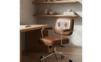 Adjustable Height Ergonomic Office Chair Sturdy Construction Rolling Computer Armchair Pressure Relief Rolling Task Chair with Armrests Wide Seat for Students, Dorm Room