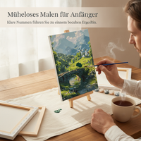 DIY Acrylic Paint by Numbers Kit for Adults & Beginners, Floral Landscape Design, Stress Relief Home Decor