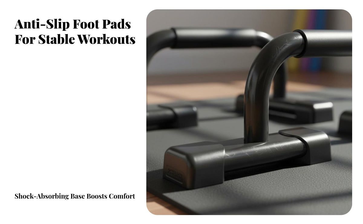 2 Pieces Press-up Handles Comfortable Foam Grips Press-up Stands I-Shaped Parallettes Sturdy Duty Floor Press Handles Portable