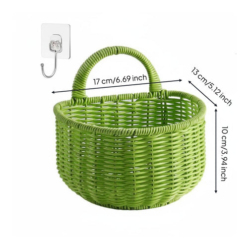 Wall Mount Produce Basket Breathable Design Kitchen Organizer for Bathroom