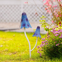 Double-Head Mushroom Iron Garden Decoration