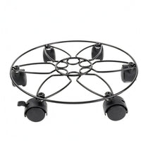 Lockable Caster Plant Stand Wire Frame Round Plant Mover Metal for Garden