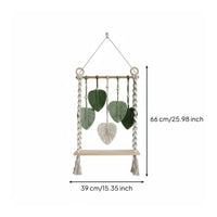 Leaf Wall Tapestry Shelf Space Saving Macrame Wall Hanging Shelf Cotton Cord