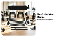 Metal Clip Fasteners Pilates Bar Kit Black Pilates Bar with Resistance Bands