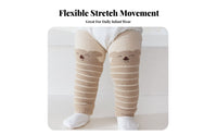 Crawling Knee Pads Thick and Warm Animal Pattern Knee High Socks Comfortable Snug Fit Thermal Infant Socks for Infants, Hardwood Floors, Home