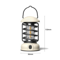 Dual-Power Power Supply Retro Camping Lantern Vintage Design LED Lantern Portable Hanging Camp Light for Emergency