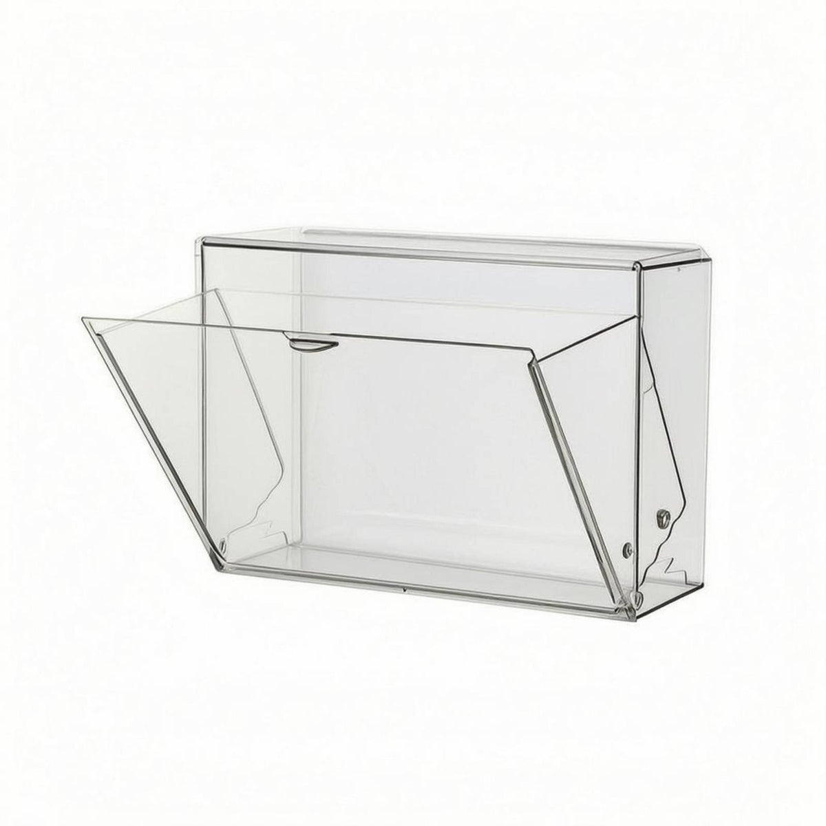 Wall-Mounted Storage Box PET Clear Plastic Organizer Transparent for Entryway