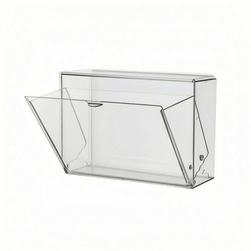 Wall-Mounted Storage Box PET Clear Plastic Organizer Transparent for Entryway