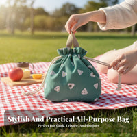Small Canvas Tote Japanese and aesthetic meal tote adaptable for informal outdoor activityings, School