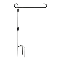 Garden Flag Stand Stable 3 Prong Base Flagpole Easy Assembly Extra Stability for Pathway Entrance