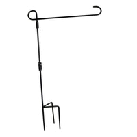 Garden Flag Stand Stable 3 Prong Base Flagpole Easy Assembly Extra Stability for Pathway Entrance