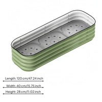 Rectangular Metal Planter Box Aluminum Alloy Garden Product Water Reservoir