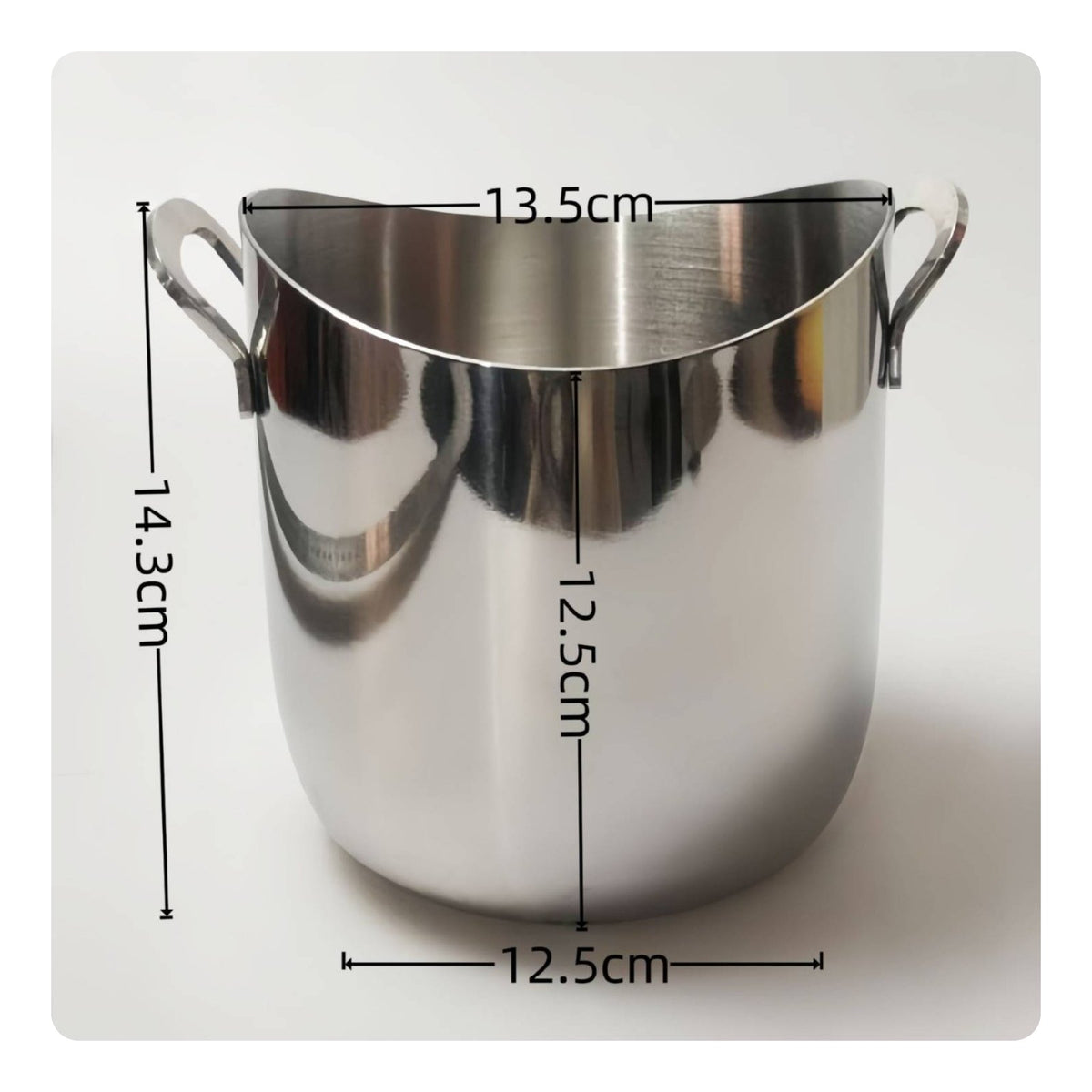 Stainless Steel Ice Pail Easy to Clean Barware Mirror Finish for Karaoke Room