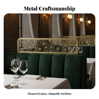 Openwork Metal Railing Freestanding Booth Divider Modern Aesthetic for Cafes