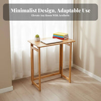 Foldable Desk and Chair Set Space-Saving Computer Table Portable for Study Area