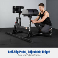 Multi-Dimensional Pelvic Thrust Machine, Ergonomic Glute Fitness Equipment, Adjustable Backrest for Gym Use