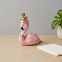 Flamingo Figurine Hand Painted Pink Flamingo Figurine Lifelike Details for Shelf