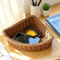 Sector Corner Storage Basket, Triangular Plastic Organizer for Closet