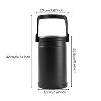 Stainless Steel Insulated Ice Container Double-Wall Ice Container with Lid Leak-Resistant Container Compact for Gatherings