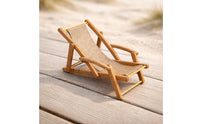 Foldable Design Miniature Beach Chair Decorative Ornament Dollhouse Lounge Chair for Hobbyists