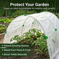 Garden Greenhouse Kit, Fiberglass Hoop House for Vegetable Growing, ULTRAVIOLET Resistant Film Cover, Easy Assemble Patio Greenhouse