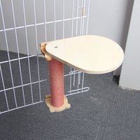 猫笼兔兔固定实木猫爪柱麻绳猫窝猫咪兜猫爬架DIY猫布兜磨爪蹭毛 猫勺窝灰-直径35cm约-大