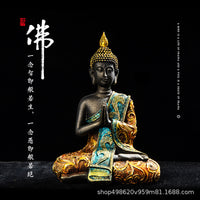厂家批发泰国佛像树脂工艺品东南亚创意玄关家居饰品摆件跨境优选