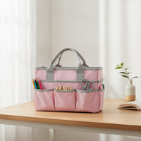 Craft Organizer Tote Bag Structured Bag with Pockets Multipurpose Craft Tote for Crafters, Classroom