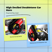 12V waterproof car horn, double-tone