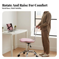 Armless Transparent rotating Chair Height Adjustable Transparent Caster Chair