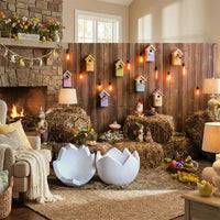Easter Photo Backdrop 210x150cm Spring Garden Background Cloth Bright Colors Photography Backdrop for Parties, Home