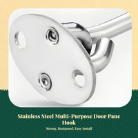Hook and loop latch, windproof door lock, adjustable window lock, sturdy duty, easy installation, for bedroom, sliding doors, panes, gate, black