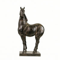 Horse Figurine with Base Weathered Horse Figurine Artistic for Office
