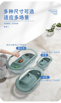 乌龟缸家用巴西龟专用盆养殖箱带盖饲养龟箱造景别墅房子水族箱