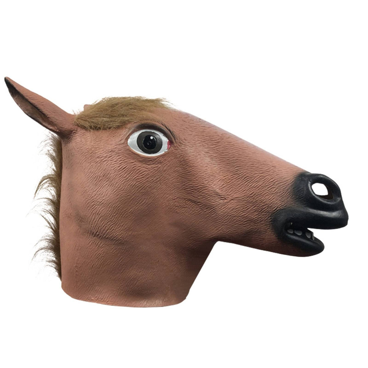 Latex Animal Full Head Mask Breathable Animal Costume Accessory Pull-on for Halloween, Masquerade, Stage Performance