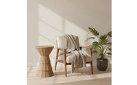 Wooden Side Table Rustic Furniture Compact for Living Room