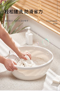Large Laundry Basin with Built-in Washboard for Dormitory Use