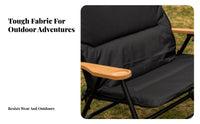 Padded Folding Armchair Compact Lightweight Collapsible Seat for Camping, Adults