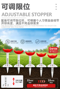 HOW TRUE Adjustable Plastic Golf Tee with Scale for Golf Course Accessories