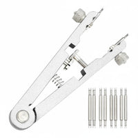 Easy to Use Adjustable Watch Strap Tool Interchangeable Forks Watch Band Removal Tool Long-Lasting Coil Bar Pliers Versatile for Watchmakers, Hobbyists, Repair Shop, Home DIY