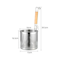 Hot Pot Colander Multi-Function Noodle Strainer Basket Easy to Clean Stainless Steel Blanching Basket for Chefs, Restaurant