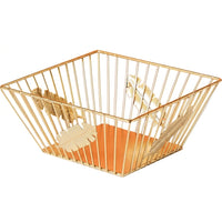 Iron Metal Fruit Bowl with Decorative Openwork Design for Kitchen Storage, Basket for Coffee Table and Room Decor, Versatile Snack Tray