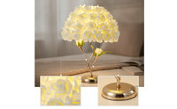 Floral Rose Flower Table Lamp Warm Light Rose Flower Lamp Decorative Romantic for Bedroom, Bedside, Living Room, Wedding